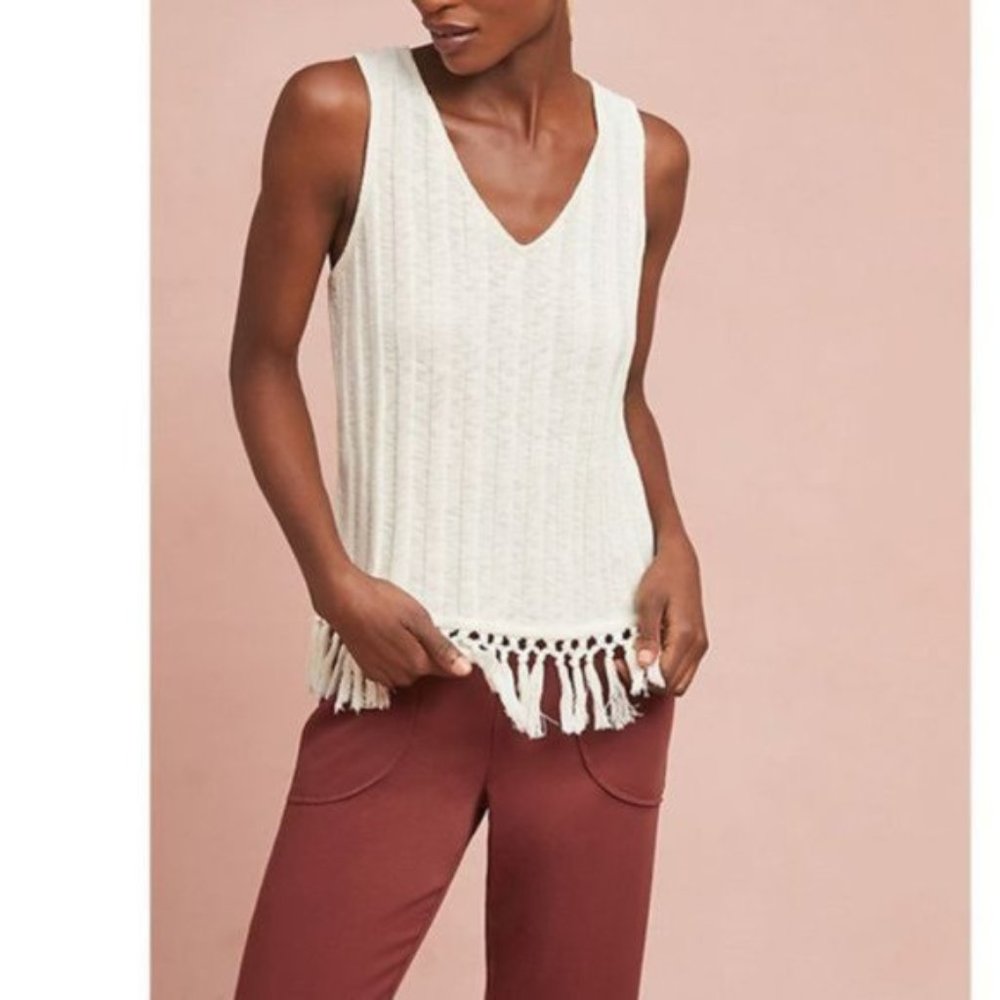Anthropologie Eri + Ali Beachcomber Fringe Top
